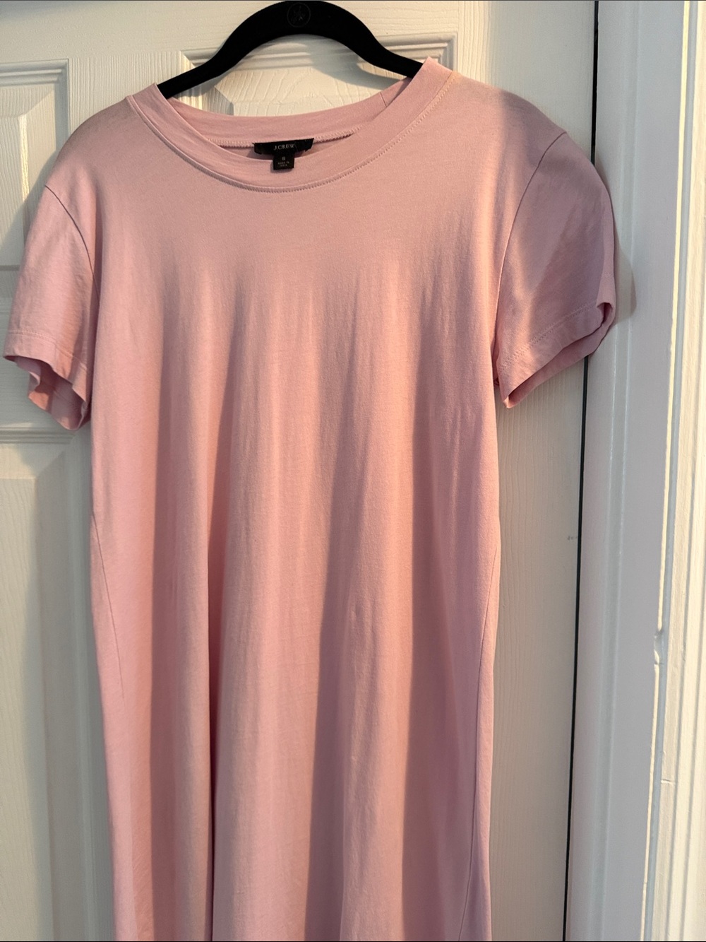J. Crew Light Pink Short-Sleeve Maxi Dress